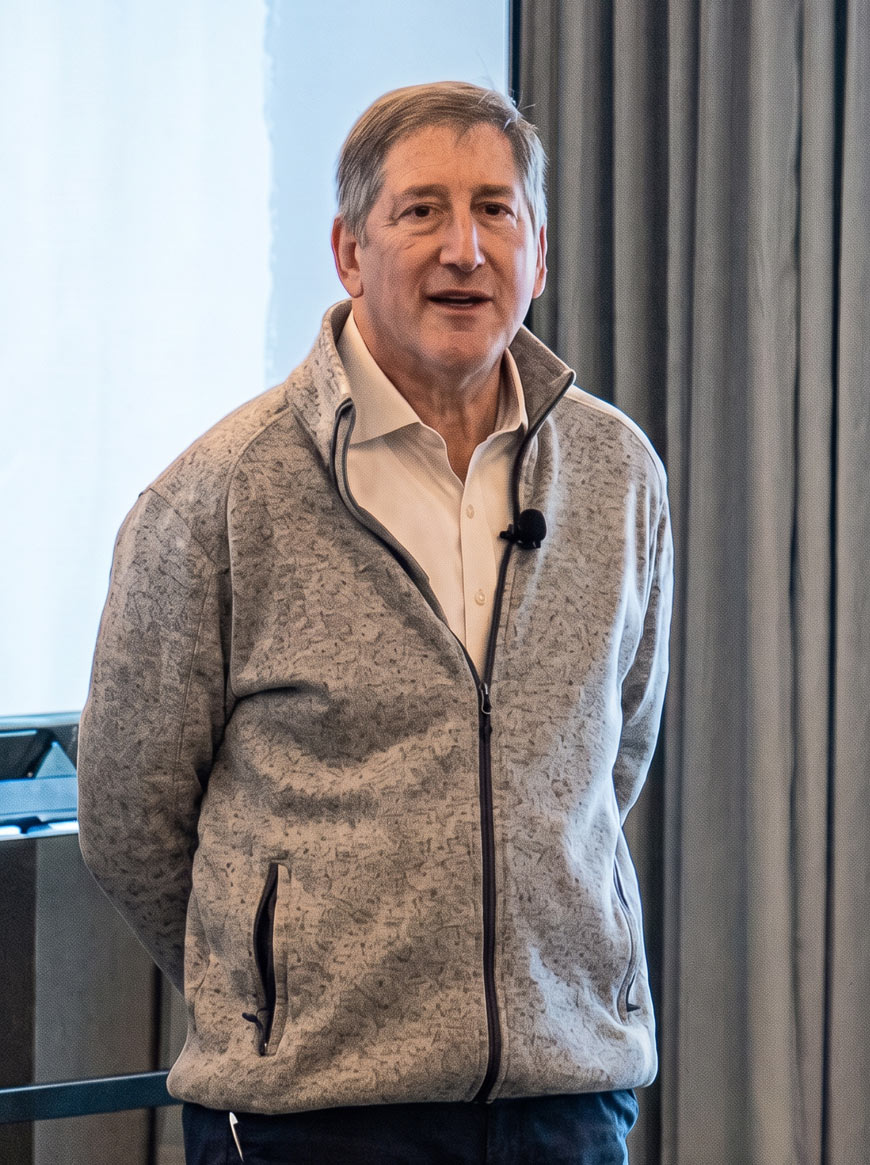 Photo of James A Tulsky speaking at an event